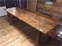 Long 89" Rustic Solid Wood Table 34" wide