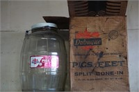 Vintage DuBuque Pig Feet Jar