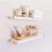 Willow & Grace Wall Shelves White - 25 inch