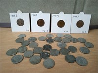 WHEAT PENNIES 30 STEELS,4 OTHERS