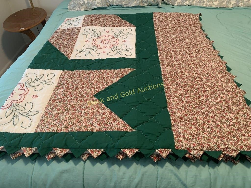 Beautiful Machine Quilted by Hand Quilt
