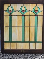 Antique Stained Glass Window Pane / Penel