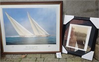 America's Cup Framed Yachting Poster Signed