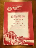 1955-1956 UNIVERSITY OF MARYLAND DIRECTORY