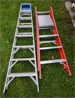 Werner 8ft Metal Ladder & 3ft Metal Ladder