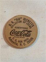Coca-Cola wooden Indian head nickel advertising