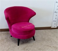 Pink Accent Chair, Pink & Black Back