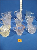 Baltimore Pear pitcher Pressed glass creamers