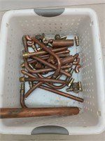 Lot of assorted brass and pex fittings