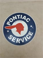12-in metal Pontiac sign