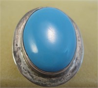 NA Turquoise SS Ring - Hallmarked