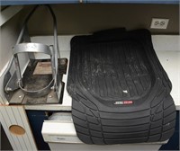 CAR FLOOR MATS AND MOTORCYCLE WHEEL CHOCK