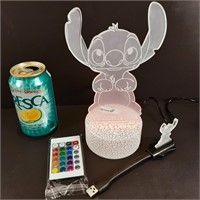 Lampe Stitch LED usb aux couleurs changeantes