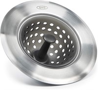 OXO Good Grips Silicone Sink Strainer: Black & SS