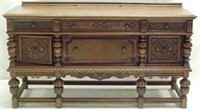 Fancy Carved Oak Buffet