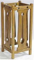 Vintage Carved Oak Umbrella Stand