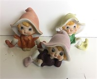 Selection of Homco Elf Figurines