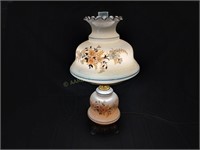 Vintage Quoizel Style Hurricane Milk Glass Lamp