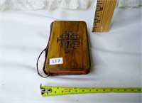 Small New Testament w/Wood Cover As Is