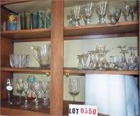 2 cupboards of stemware, cups & smalls