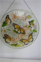 Painted Window Glass 15"D