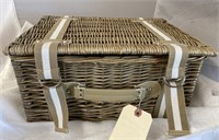 Picnic Basket w/Contents 15"L x 11"W x 8"H