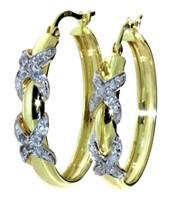 Quality Diamond Hoop Earrings