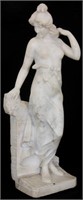 Carved Alabaster Sculpture Of A Standing Woman