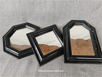 Small Mirrors, Black Plastic Frames