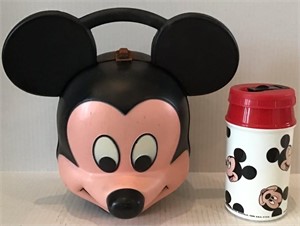 ALLADIN MICKEY MOUSE HEAD LUNCHBOX THERMOS