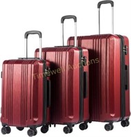 Coolife Luggage Set 20in24in28in  Wine Red