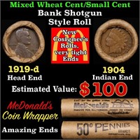 Lincoln Wheat Cent 1c Mixed Roll Orig Brandt McDon