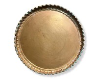 Large Vintage Etched Brass/Copper Tray