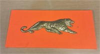 30x14x2"  wooden hanging  art w/ golden tiger