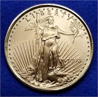 1998 US $5 1/10th oz Gold American Eagle Nice