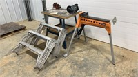 Sawhorse, Rigid Clamp Stand, Table w/ Grinder