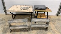 Sawhorse, Tables, Moving Blankets