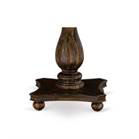 East West Furniture Dining Pedestal, Rustic