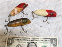 (3) SOUTHBEND WOOD FISHING BAITS