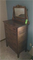 Antique Oak cabinet with mirror