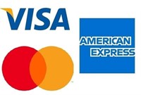 Visa, Mastercard and  American Express