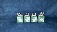 Gift Bag Ornaments Set of 4