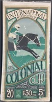 Vintage Signed Colonial Cup Horse Racing Poster