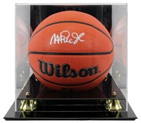 Autographed Magic Johnson NBA Basketball Display