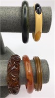 5 Bakelite Bracelets