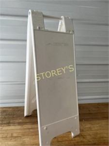 White Plastic A-Frame Sign Board - 13 x 36