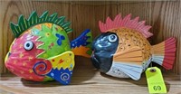 WOODEN FISH PAINTED