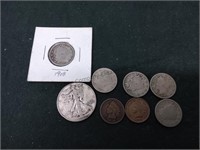 Coin collection includes the silver half dollar 5