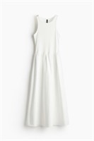 Poplin-skirt Ribbed Jersey Dress Size XL *Retail