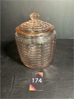 Depression Glass Biscuit Jar - Candy Jar